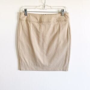 NWT Ecru Sand Textured Slim Pencil Skirt